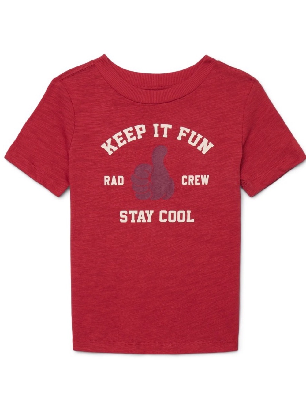 Keep It Fun Red Boys Graphic Tee - Stay Cool 5T NEW